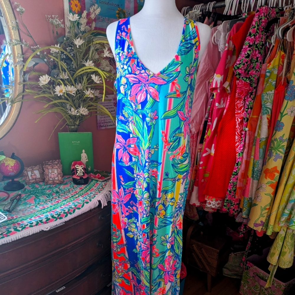 NWOT Lilly Pulitzer cotton maxi tank dress, size S.